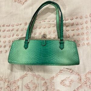 Green Snakeskin Women's Handbag